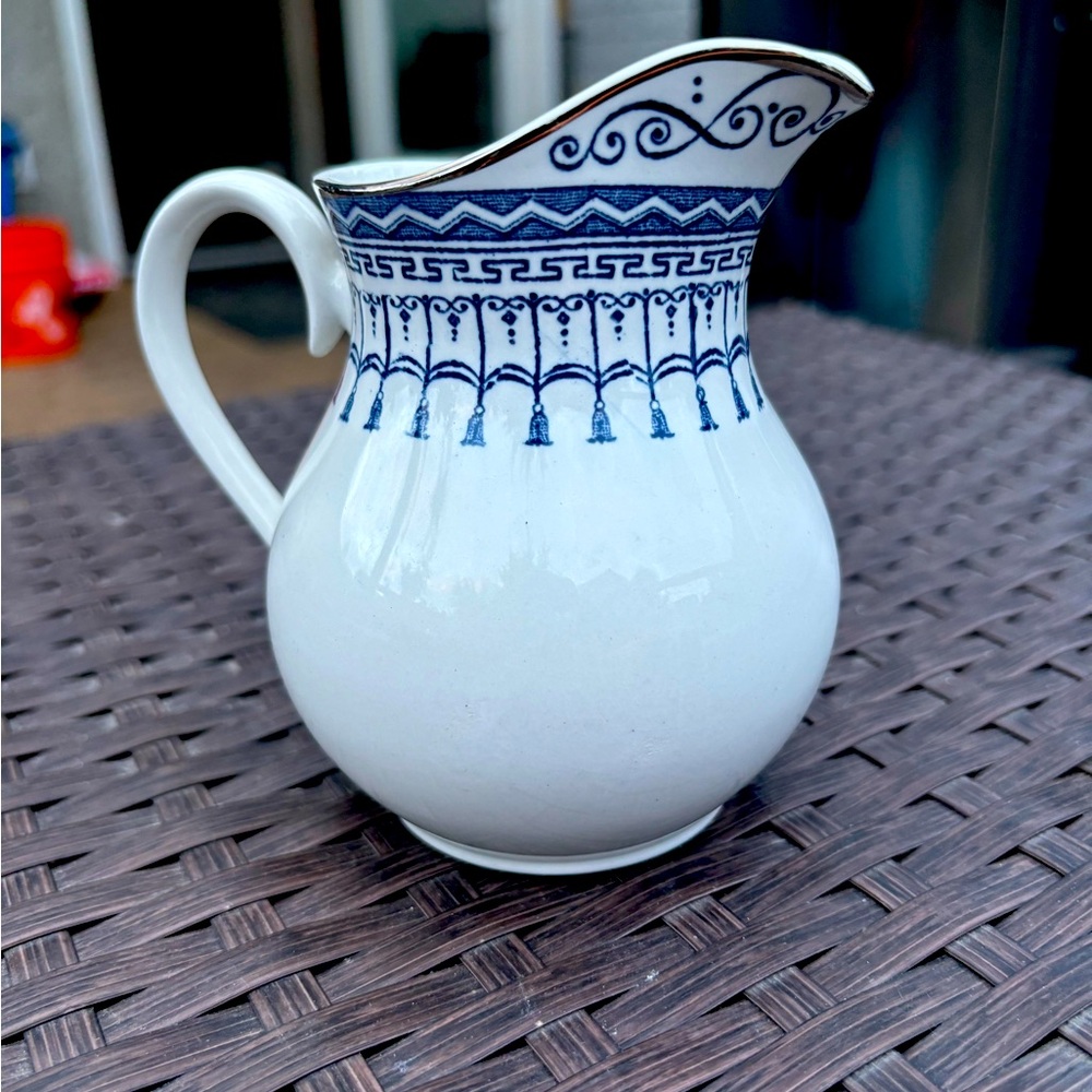 Vintage Ridgway - Venetian Blue Creamer / Small Milk Jug - Ridgway Staffordshire